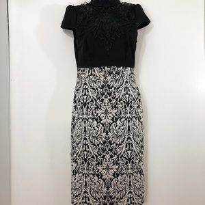 High Neck Dress Black and White Dress size 6